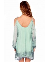 Breezy Does It Sage Green Tie-Dye Shift Dress